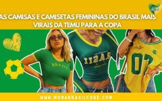 Camisas e Camisetas Femininas do Brasil vendidas na temu