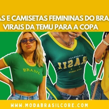 Camisas e Camisetas Femininas do Brasil vendidas na temu