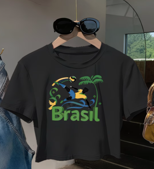 Baby Look Brasil Tradicional Preta 