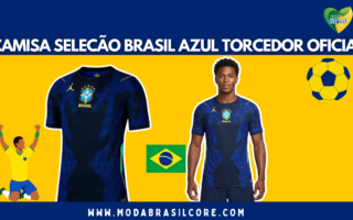 Camisa Seleção Brasil Azul Torcedor Oficial Masculino e Feminino