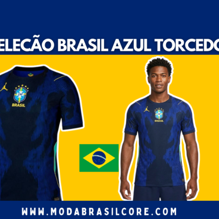 Camisa Seleção Brasil Azul Torcedor Oficial Masculino e Feminino