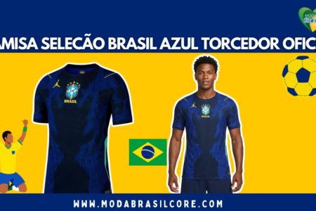 Camisa Seleção Brasil Azul Torcedor Oficial Masculino e Feminino