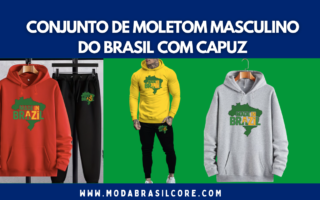 Conjunto de Moletom Masculino do Brasil com Capuz Outono/Inverno: O Look Estiloso que Está Dominando 2026