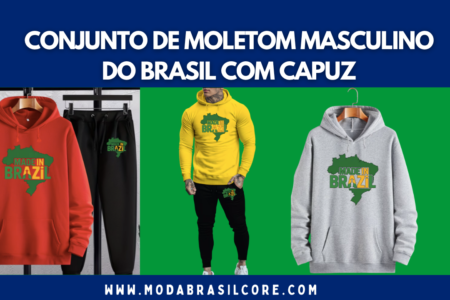 Conjunto de Moletom Masculino do Brasil com Capuz Outono/Inverno: O Look Estiloso que Está Dominando 2026