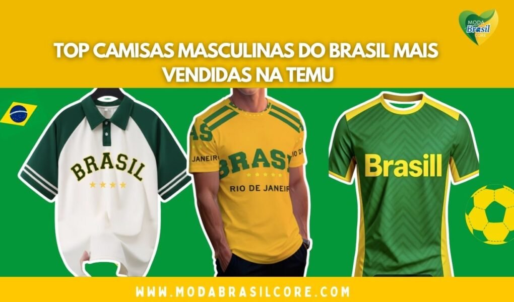 Top Camisas Masculinas do Brasil Mais Vendidas na Temu