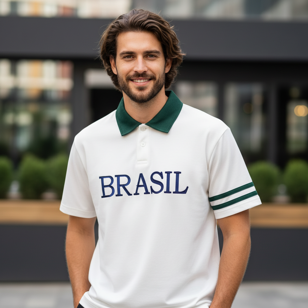 Camisas Polo branca Masculinas da Temu Mais Vendidas no Brasil