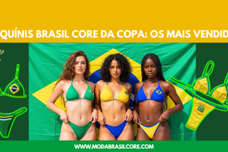 Tres mulheres vestidas biquinis, da moda do brasil cores