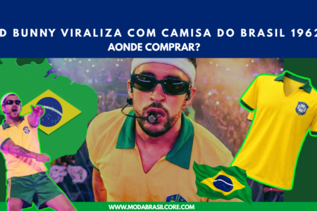 Bad Bunny usa camisa retrô do Brasil da Copa de 1962: preço, onde comprar no Mercado Livre e Amazon