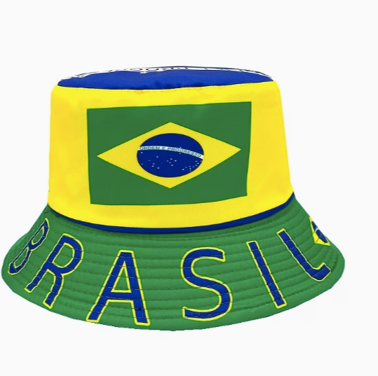 Bucket hat Brasil Copa 2026 Temu - Modelo 2 bandeira do brasil