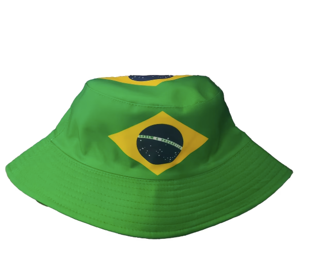 Bucket hat Brasil Copa 2026 Temu - Modelo 6 Bucket Hat Verde Bandeira Brasil Clássico