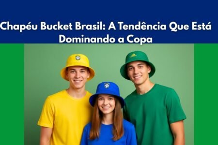 jovens usando o Chapéu Bucket Unissex Copa do Mundo Brasil