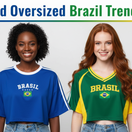Cropped Oversized feminina do Brasil Tendência 2026