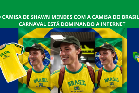 Shawn Mendes Carnaval Shawn Mendes Brasil 2026 look Brazilcore camisa da Seleção Brasileira tendência