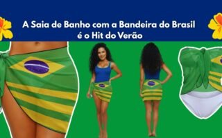 saida de banho para praia piscina e passeios, com a Bandeira do Brasil