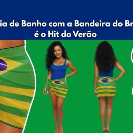 saida de banho para praia piscina e passeios, com a Bandeira do Brasil