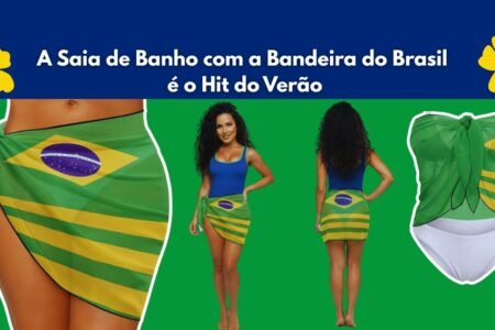 saida de banho para praia piscina e passeios, com a Bandeira do Brasil