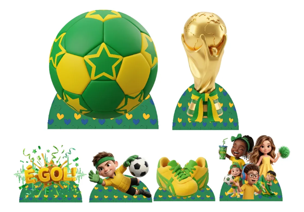 Kit de Display em MDF Copa do Mundo Brasil