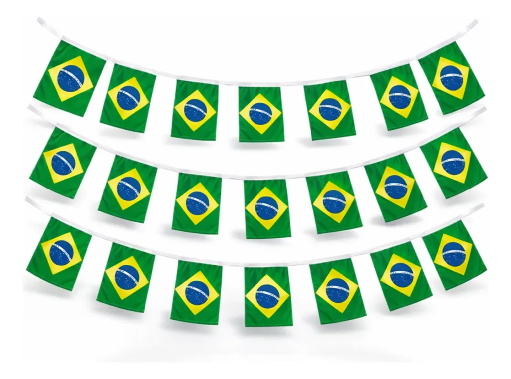 kit bandeiras do brasil para decoração 