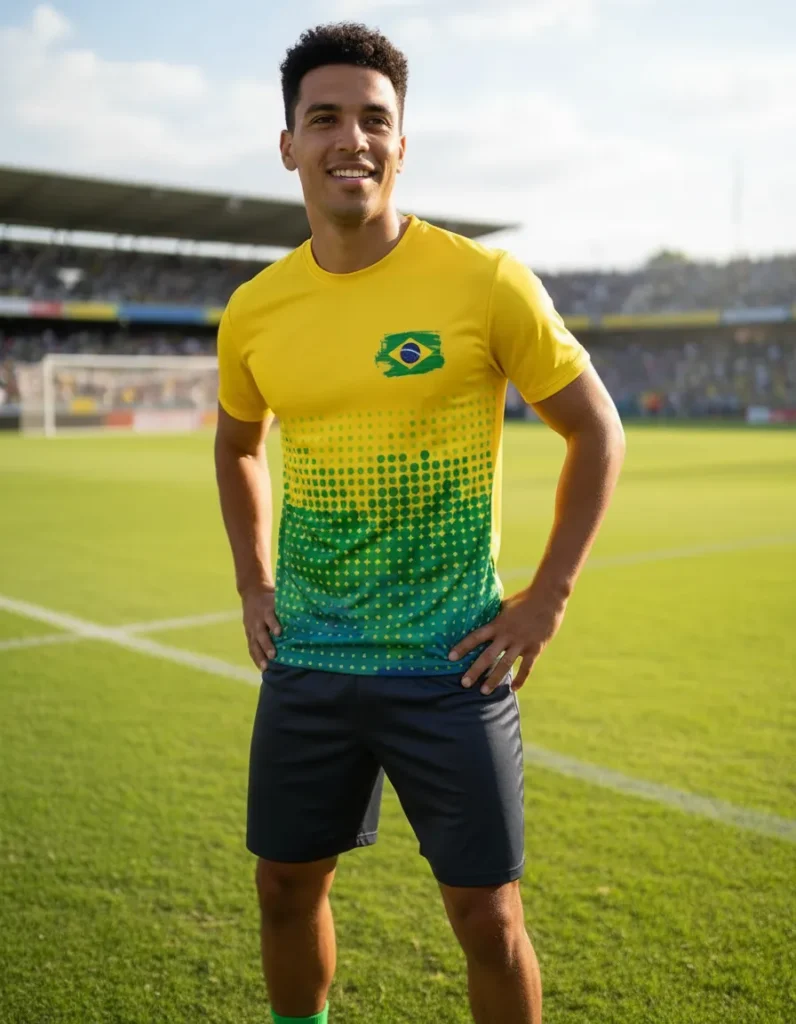 Camiseta Brasil Rumo Ao Hexa Torcida Masculina Futebol Copa