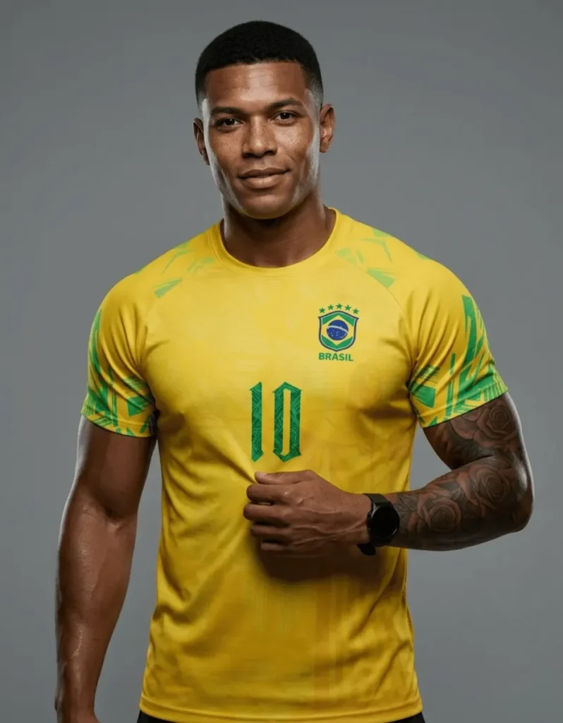 Camiseta 10 Dry Fit Masculina Brasil Copa Do Mundo