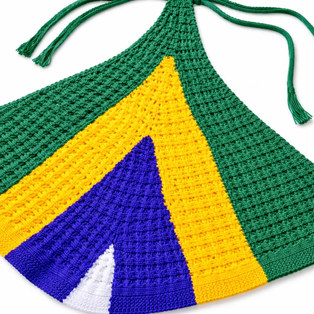 Cropped Brasil Copa Mundo Tricô Croche