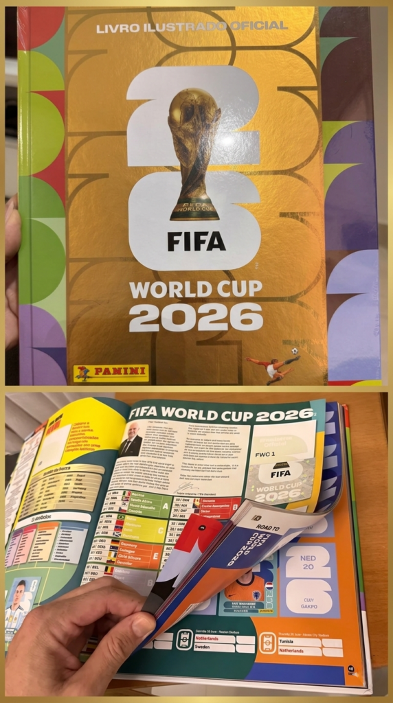 álbum dourado copa do mundo, álbum panini copa 2026, álbum fifa world cup 2026