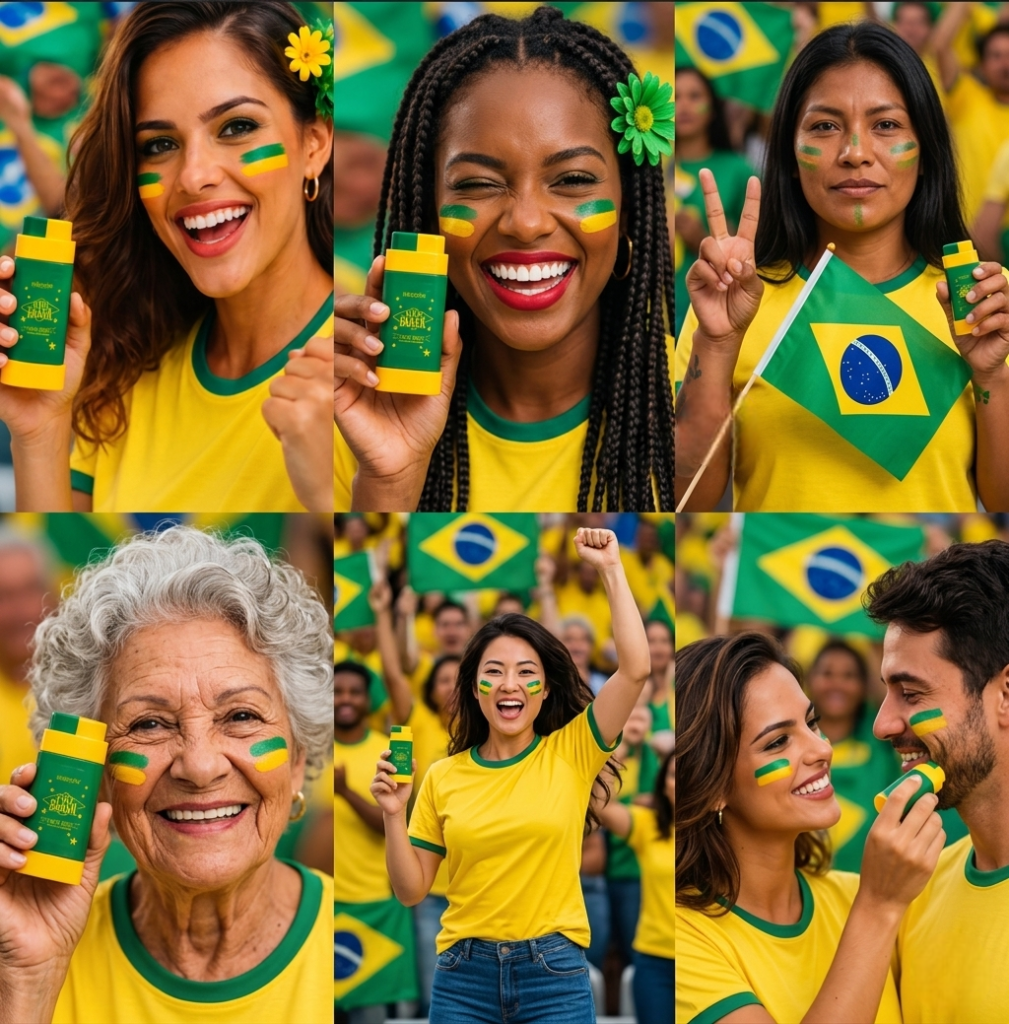 maquiagem brasil copa, tinta facial stick brasil, maquiagem verde e amarela, pintura facial copa do mundo, maquiagem torcida brasil,