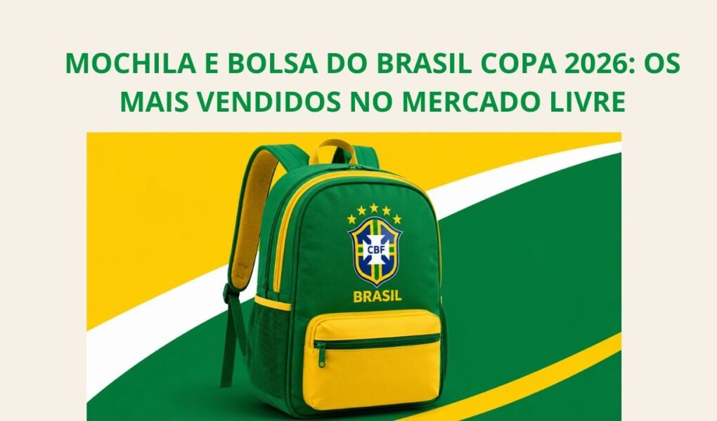 Mochila Bolsa do Brasil Copa cores verde e amarela