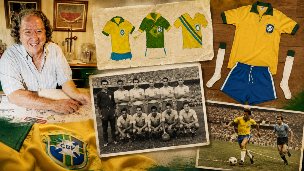 Aldyr Schlee o criador da camisa amarela brasileira. 